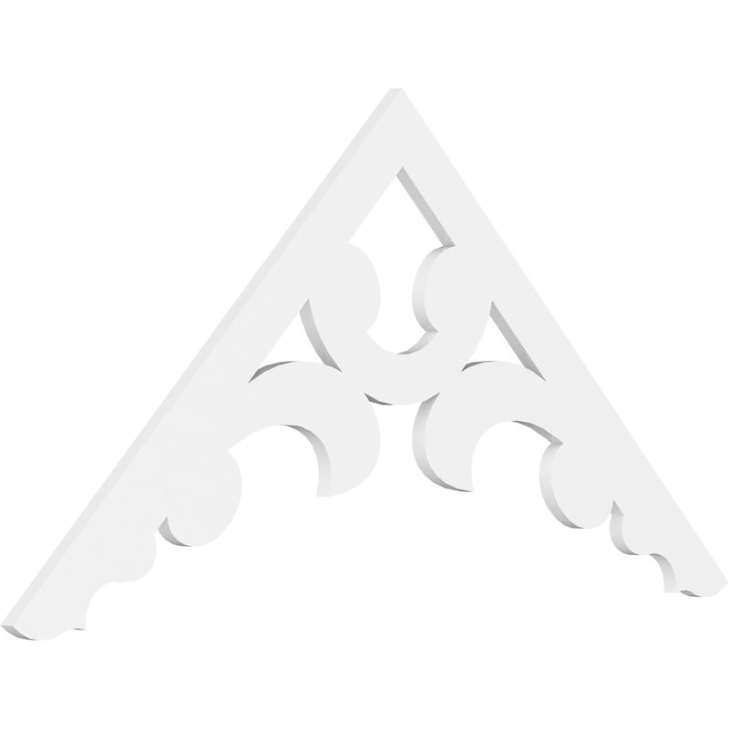 Gable en PVC de qualité architecturale Vienna, 60 po x 30 po x 1 po, 12 / 12, Plastique