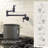ARCORA Wall Mounted Pot Filler Brass Folding Kitchen Faucet with 2 Handles-93023642