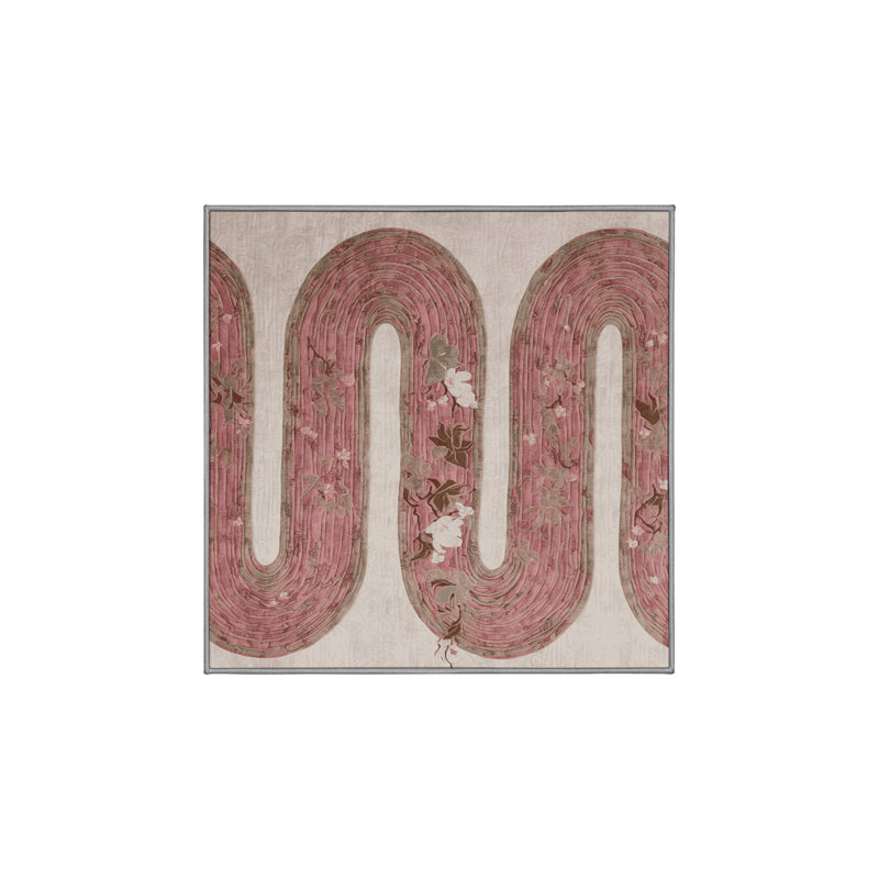 Tapis brun soyeux et moelleux, Carré 6 pi