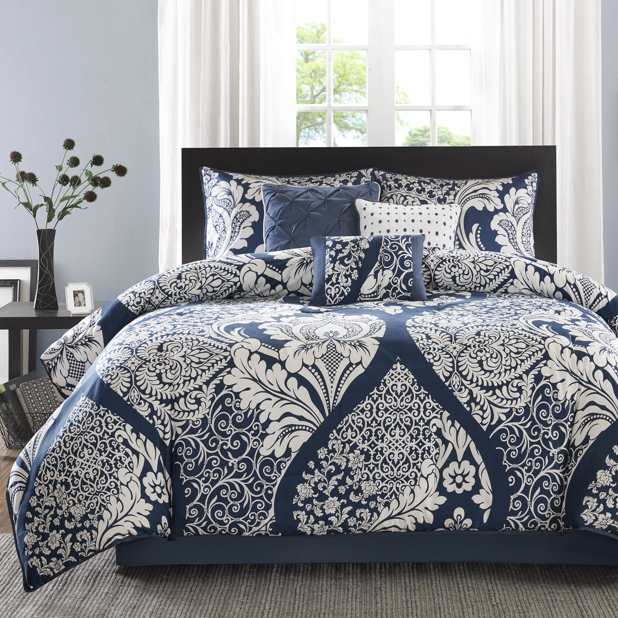 Madison Park Vienna 7 Piece Cotton Printed Comforter Set & Reviews ...