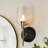 Adelgunde Modern Blcak Brass Wall Sconce