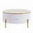 Round Coffee Table With 2 Large Drawers Storage Accent Table(31.5")-484449314-484449324