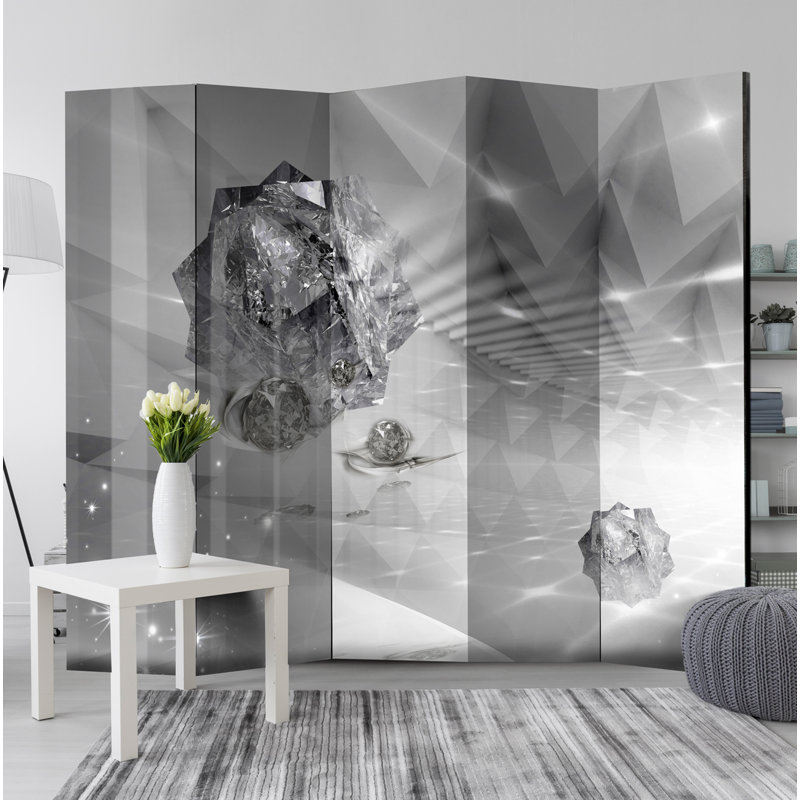 Abstract Greyness Room Divider, 5