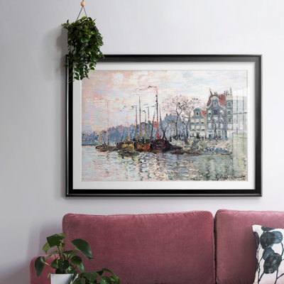 Vue du Kromme Waal à Amsterdam, reproduction d'art sur papier