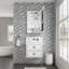 Armoire de salle de bain l 24 po x H 36 po, bords de miroir biseautés, porte ouverte à droite, intérieur spacieux, bois, reflet transparent, armoire blanche avec miroir, porte, rangement, bois d'ingénierie,