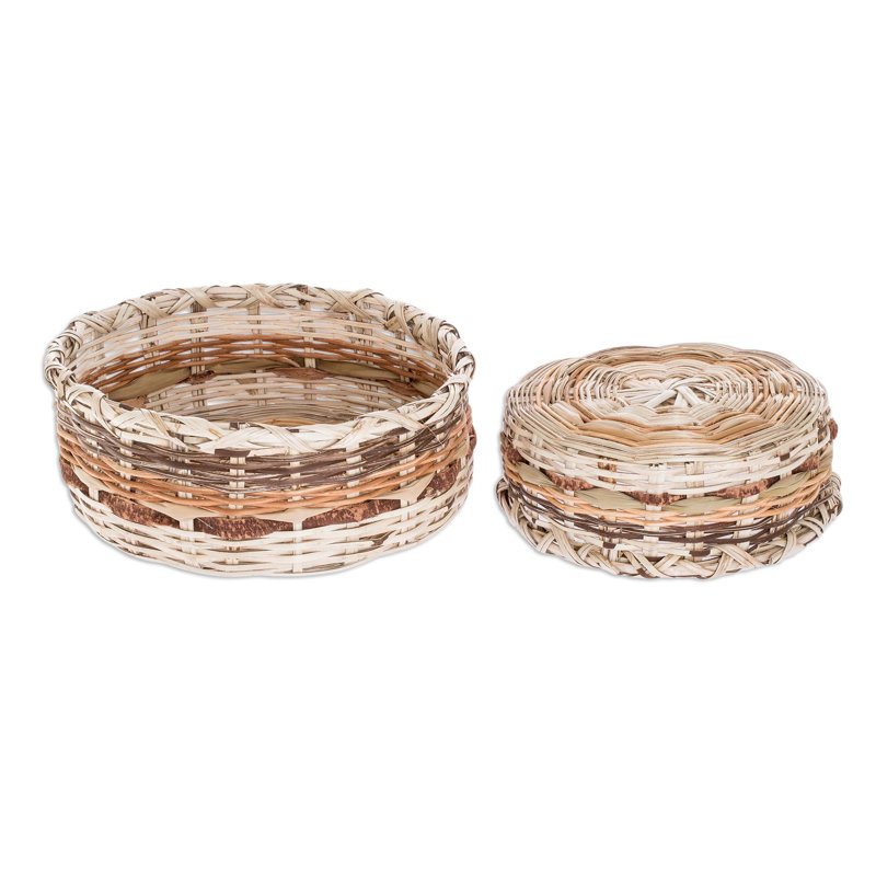 Paire de paniers Bayou Breeze faits à la main en fibre naturelle Petén Itza