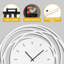 Grande horloge murale en métal Sunburst Sculpture murale Suspensions silencieuses Home Decor Living-98916931-98916932