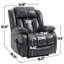 Fauteuil inclinable à deux moteurs gris Leatherair-1376174130