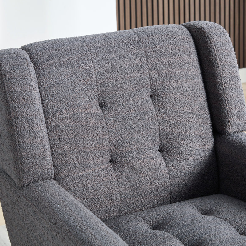 Fauteuil d'appoint Bolanle, Boucle gris