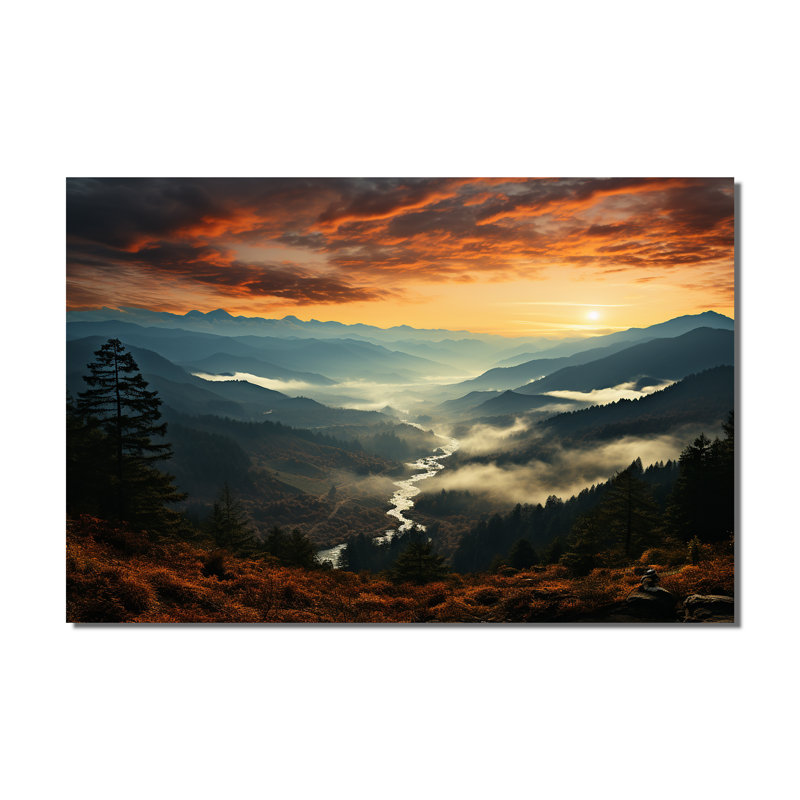 États-Unis, Great Smoky Mountains in Sunset - États-Unis, art mural