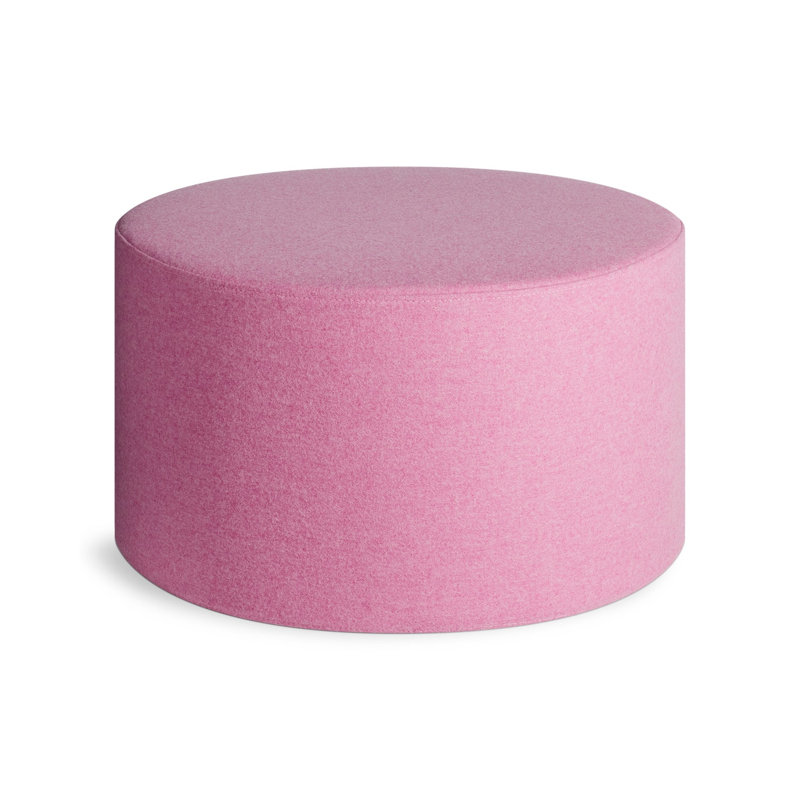 Bumper Upholstered Ottoman, Pink