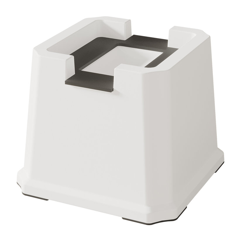 Ensemble de risers pour lit de 3 pouces avec 6 roues, Blanc