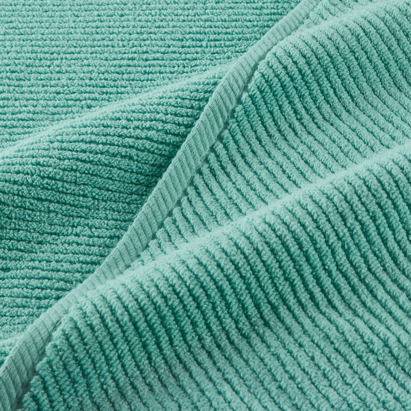 Ensemble de 4 serviettes essuie-mains Diagonal, Turquoise, Essuie-mains ‑ emballage de quatre