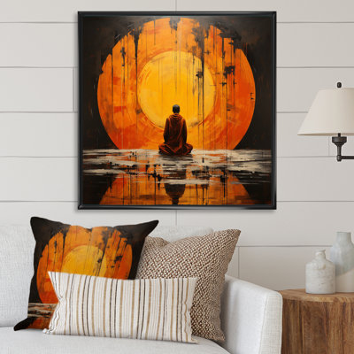 " Minimalism Orange Buddhism Guru I "