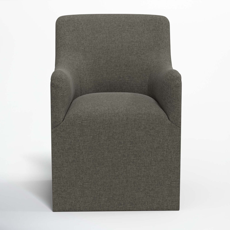 Howth 20.75'' H Upholstered Armchair, Zuma Charcoal Textured Linen