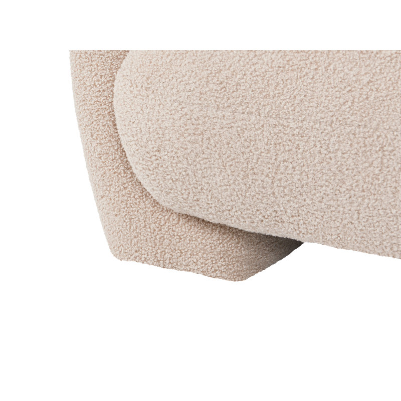 Ceonna 3 Seater Boucle Sofa, Beige Boucle, Beige