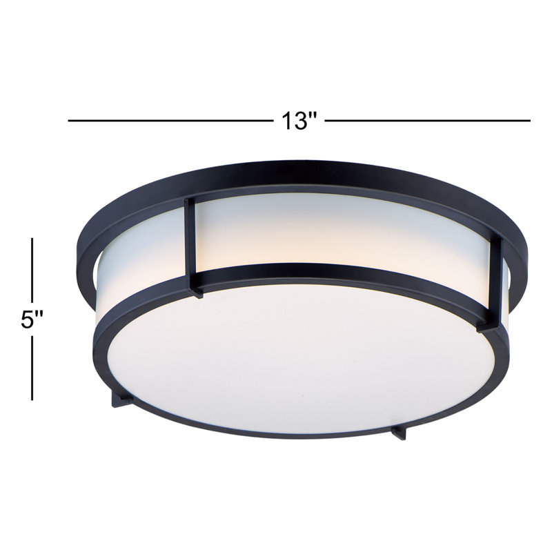 Briella Acrylic Flush Mount, Black