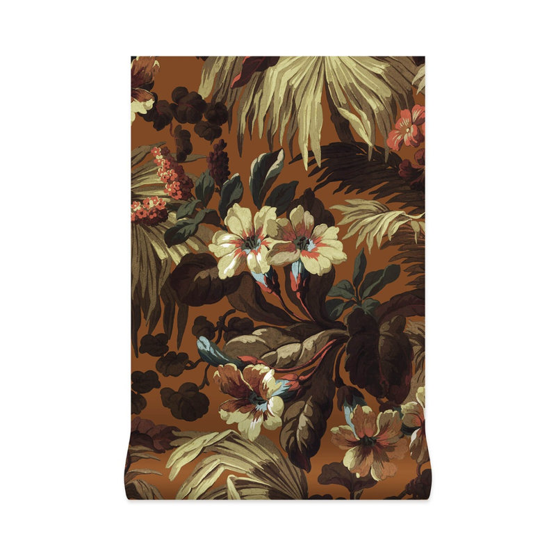 Limerence 9.84' L x 70.87" W Wallpaper Roll, Tobacco