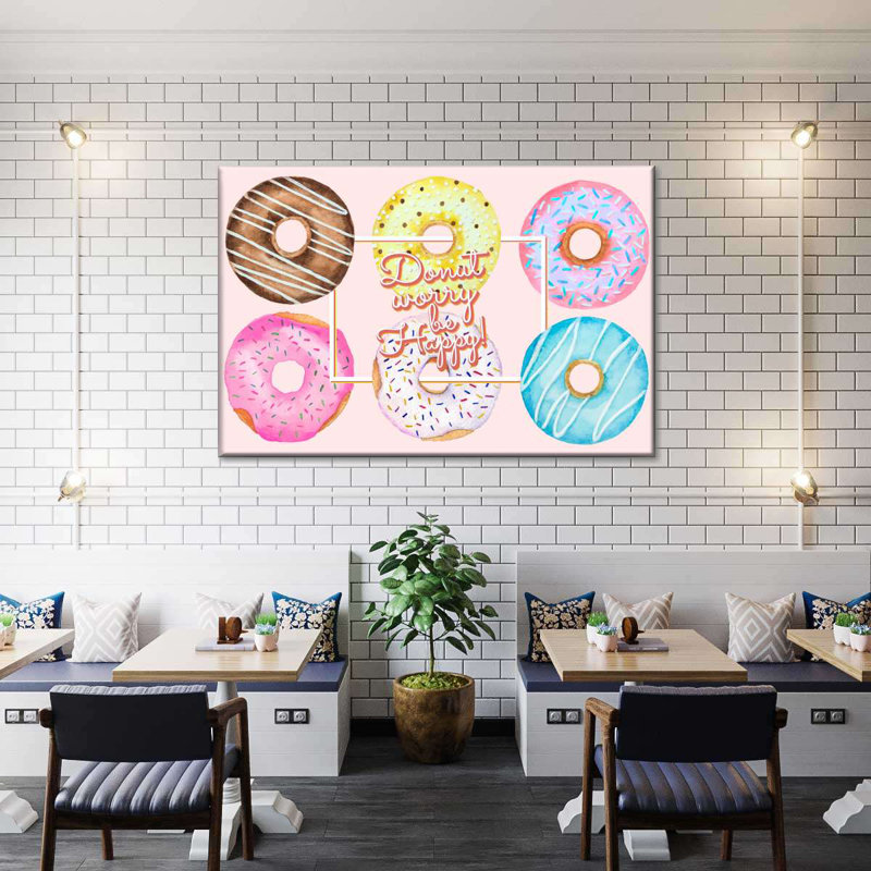 Donut Worry Canvas Print, 32" H x 48" W x 1.25" D