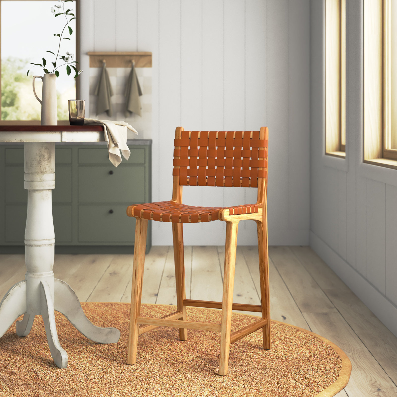 25" Bar Stool, Fauve Tan / Tan