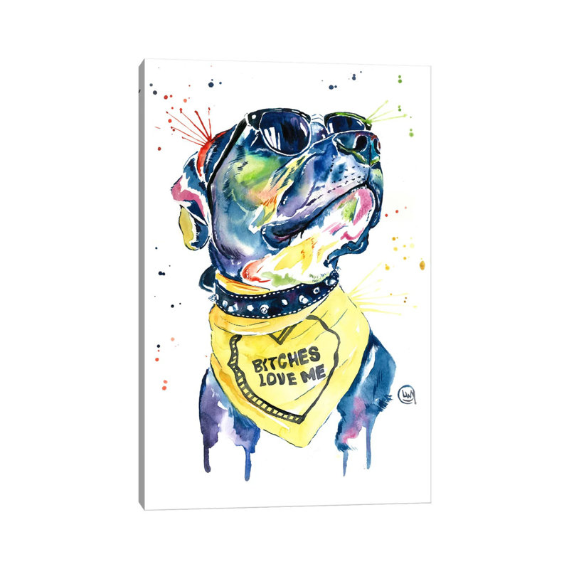 Love-A-Bull by Lisa Whitehouse - Wrapped Canvas Print, 101.6 cm H x 66.04 cm W
