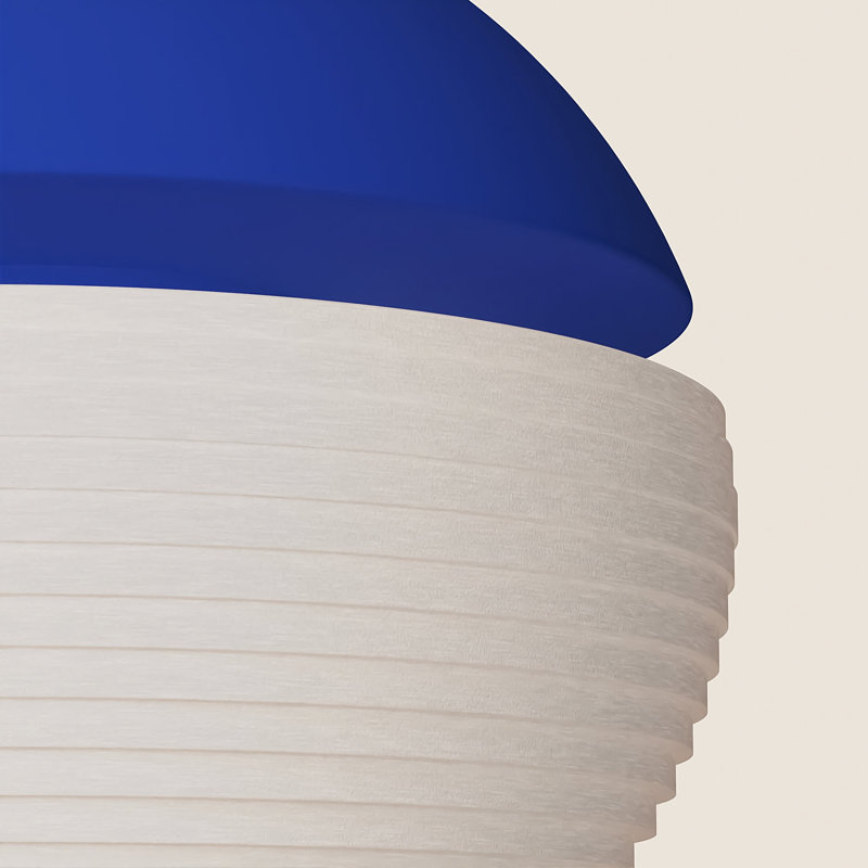 Cora Pendant Light, Cobalt, White