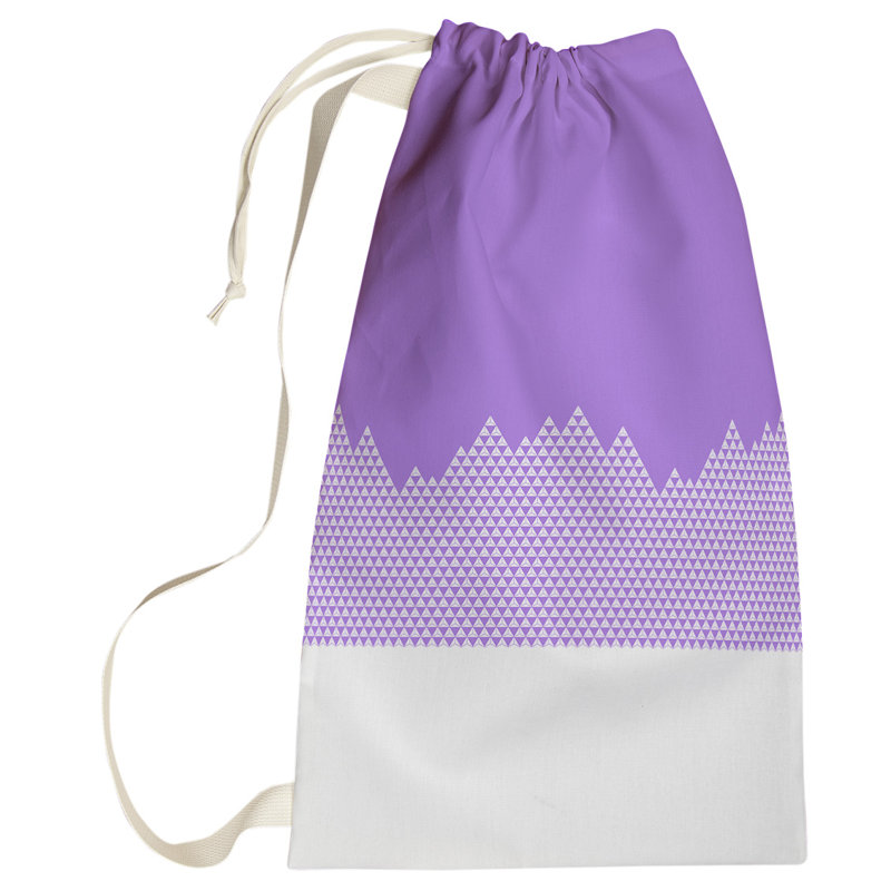 Leffel Fabric Laundry Bag with Handles, Small ( 64" H x 20" W x 1.5" D), Dark Purple