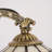 Tiffany Style Wall Sconce Amber Glass Wall Lamp Bedside Lamp With Pull Chain
