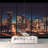 Grid City View Window View Wall Mural-75332519
