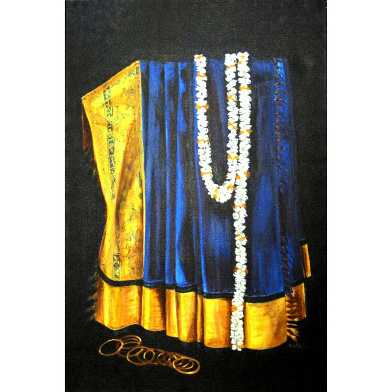 Vêtements de mariée | Acrylique sur toile | Par Usha Shantharam | Pour la décoration murale