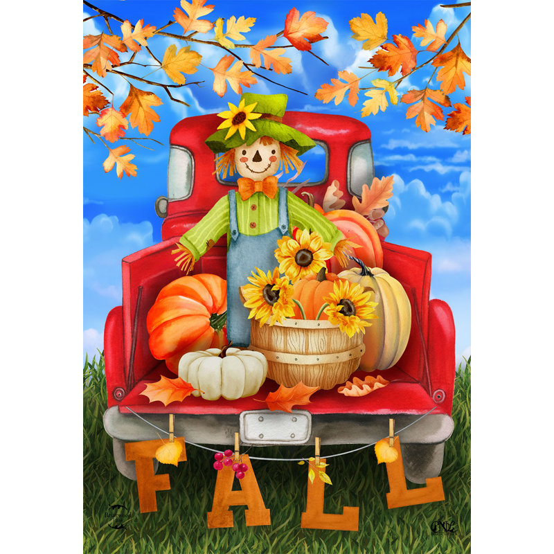 Fall Bounty Pickup Garden Flag