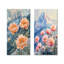 Pivoines et le sommet de la montagne I - Collection d'art mural floral 2 panneaux-1483204230-1483204229