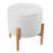 Lavish Home Round Storage Ottoman, Light Gray-1634515401
