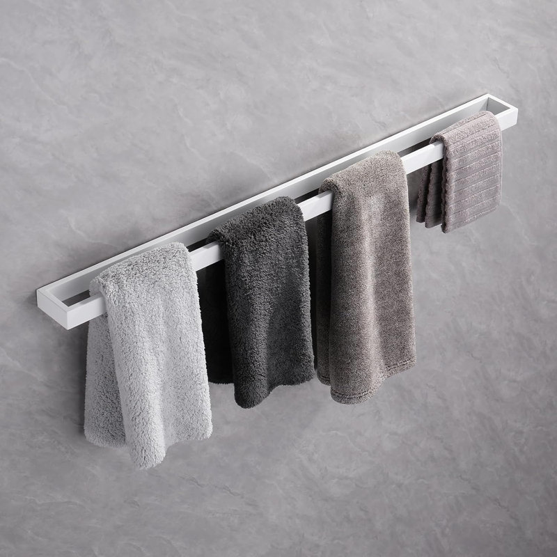 Porte-serviettes de salle de bain mural en acier inoxydable 36 pouces 36 po, H 1,96 po x l 36 po x P 2,75 po