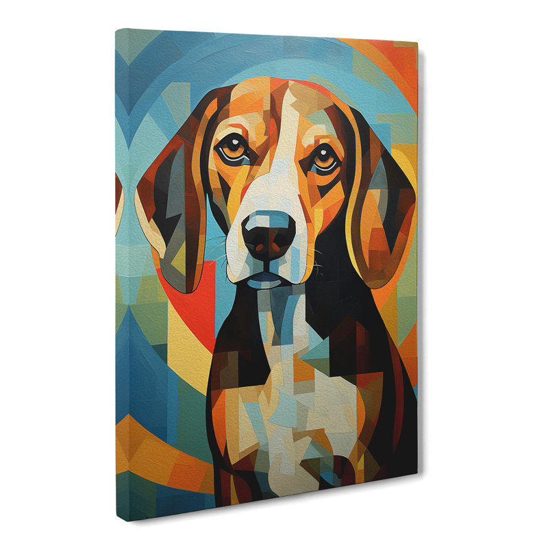 Beagle Deco No.3 - No Frame Print, 76cm H x 50cm W x 3cm D