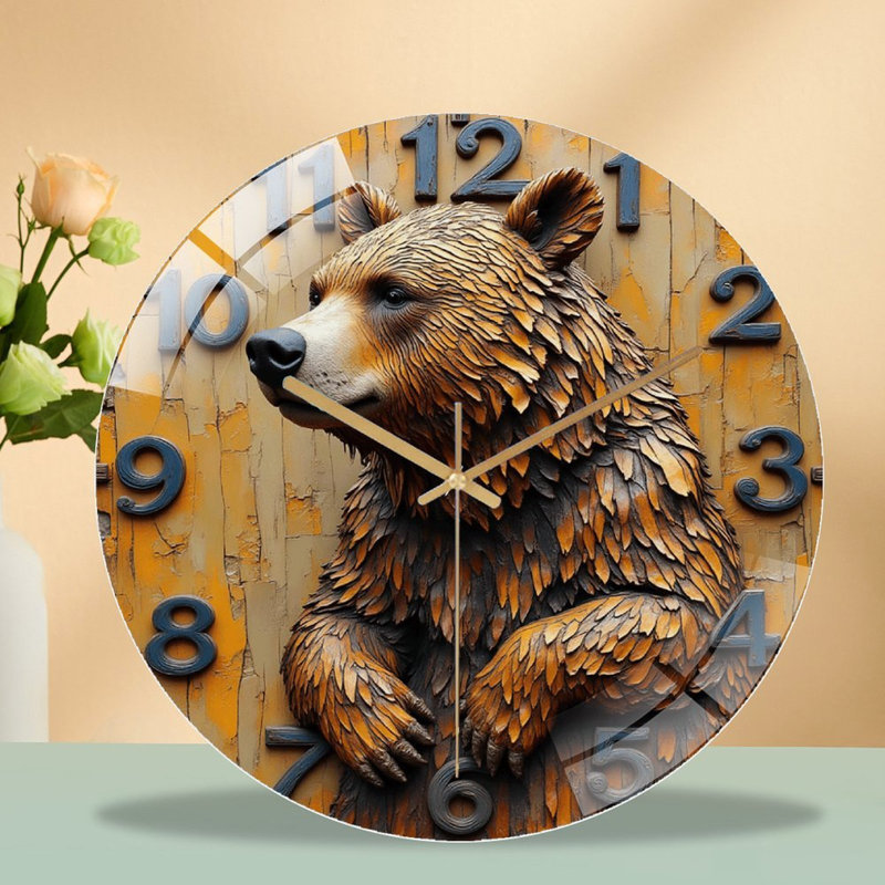 Horloge murale ours pour horloge rustique