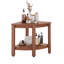 Banc de douche d'angle avec rangement, tabouret de salle de bain imperméable HIPS à 2 niveaux, largeur 40 cm, aspect bois, étagère d'angle antidérapante pour salle de bain, baignoire, spa, teck-741403997