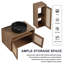 Meuble-lavabo mural de 30 po avec lavabo vasque et armoire de rangement latérale assortie-1173376949