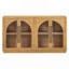 Armoire en verre arquée à 4 portes avec tablettes réglables, durable et élégante pour le rangement de la cuisine et de la salle à manger-1124581322