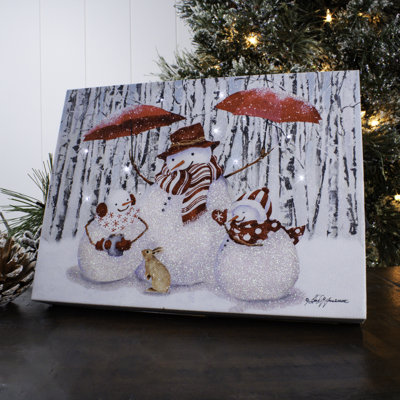 Mini fond de chevalet lumineux 8 x 6 Hello Winter
