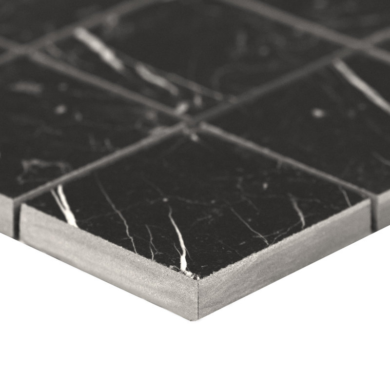 Palazza Grid 12 in. x 12 in. Matte Porcelain Mosaic Floor and Wall Tile, Nocturne