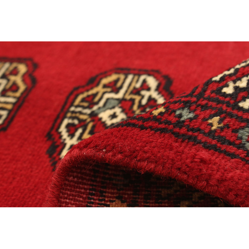 Tapis de la surface en laine rouge 2 pi 7 po x 3 pi à la main one-of-kind-noué la 2010 Bokhara