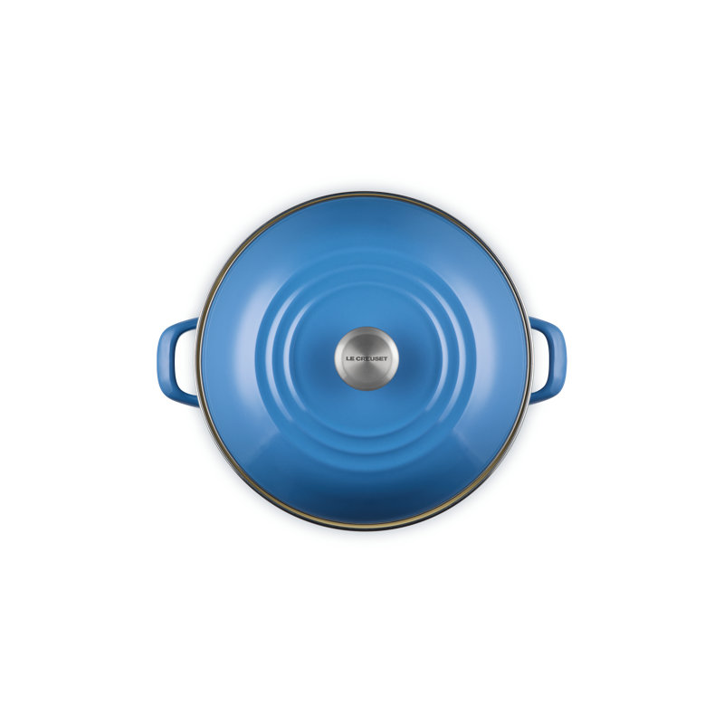 Le Creuset Enamel On Steel Blue Crab Stockpot, 16qt. Light Marseille
