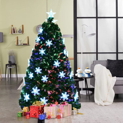 Lighted Artificial Pine Christmas Tree