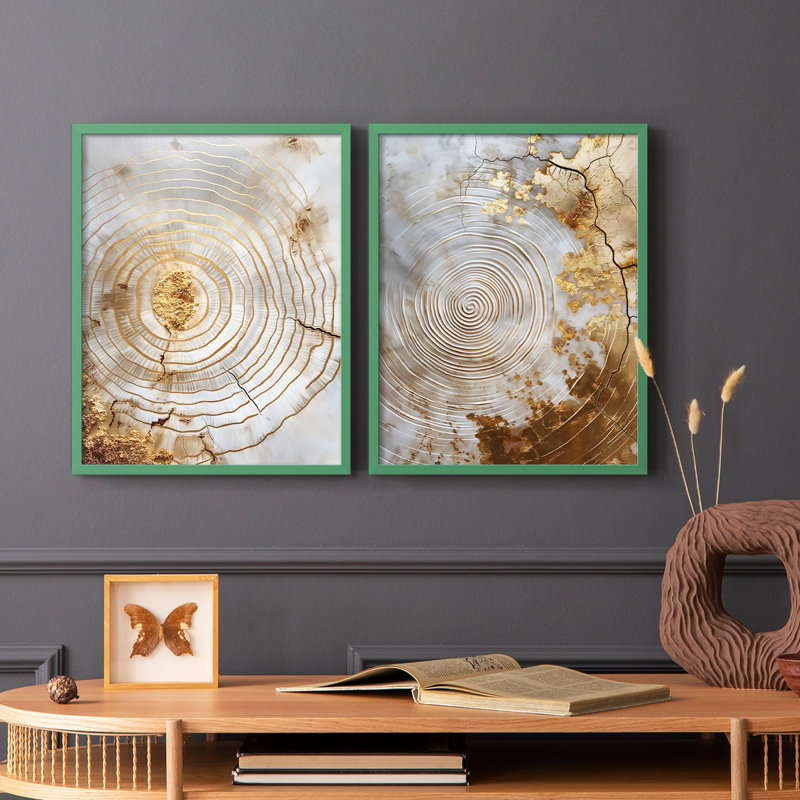Série ABSTRACT CLxxxi - reproduction encadrée de qualité supérieure - prête à être accrochée - aucun clou requis - aucun clou requis