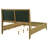 Pine Upholstered Queen Panel Bed-312779812