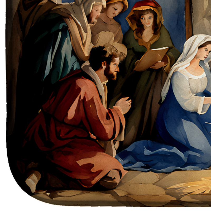 Tapis de vaisselle de Noël crèche de Noël