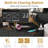 Large Makeup Vanity Set with Lights, USB & Power Outlet and 9 Drawers-364081672