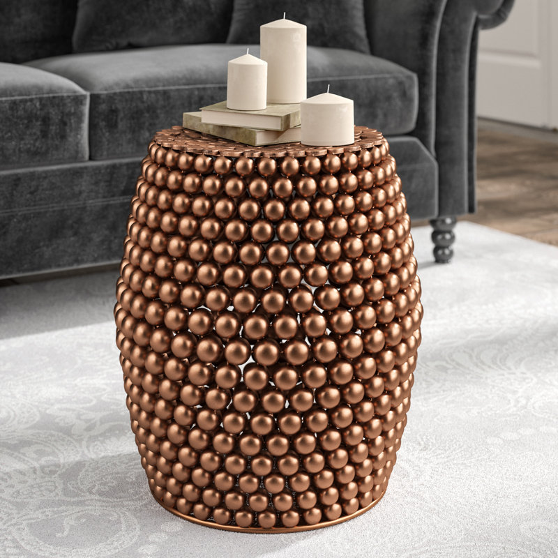 Diodorus Iron Accent Stool, Copper