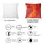 Coussin Vibrant Red Marble Landscape - Modern-1378750746